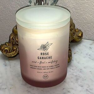 DW HOME CANDLE ROSE GANACHE 2 WICK RICHLY SCENTED NEW